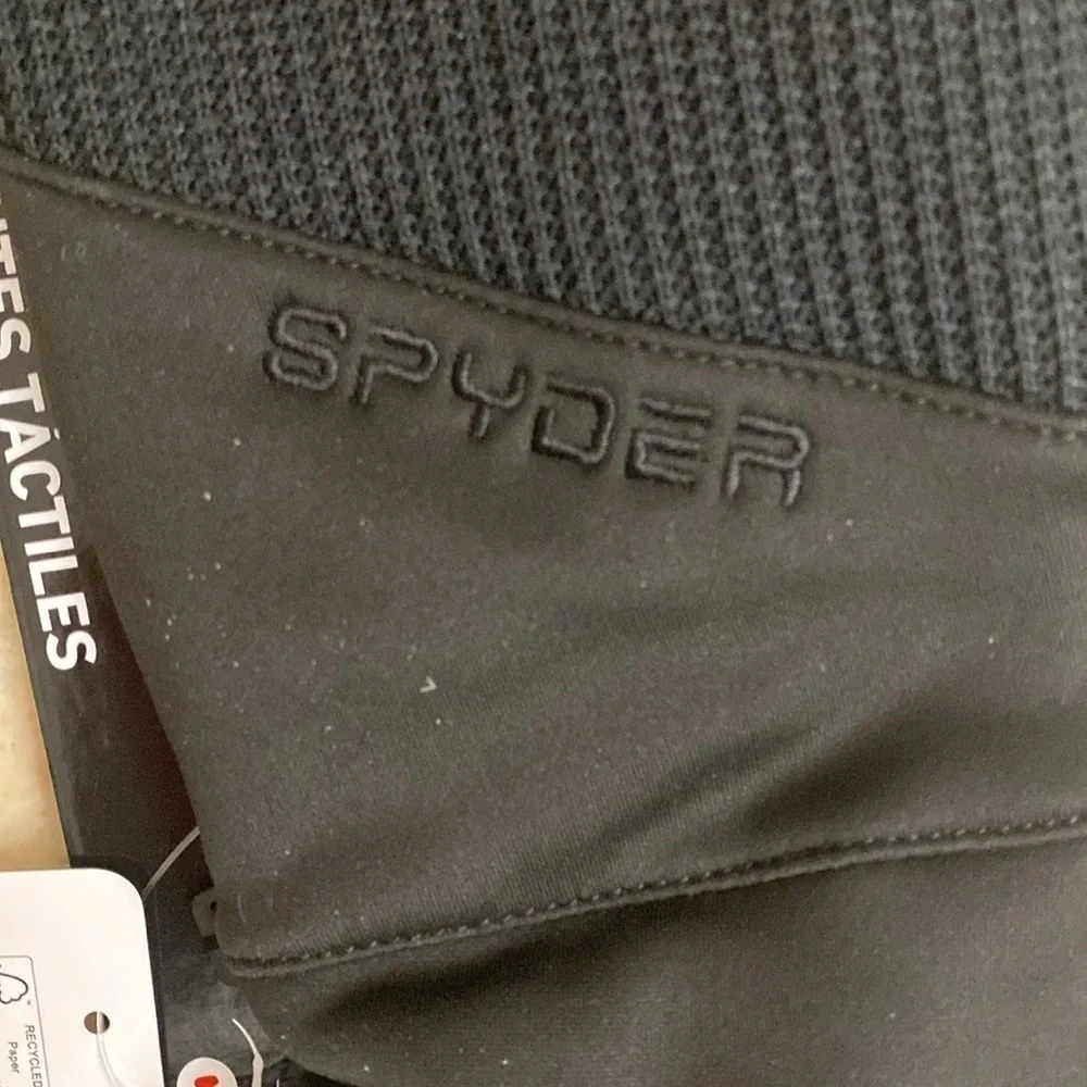 NWT Spyder Core Conduct Gloves 3M Thinsulate touchscreen compatible leather L - Picture 5 of 9